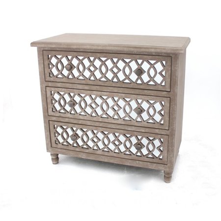 TETON HOME 3 Drawers Wood Cabinet AF049